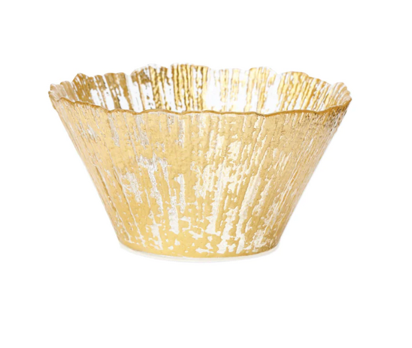 Vietri - Rufolo Glass Gold Small Deep Bowl
