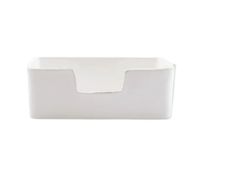 Vietri - Melamine Lastra White Guest Towel Holder