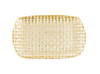 Vietri - Rufolo Glass Gold Basketweave Rectangular Tray