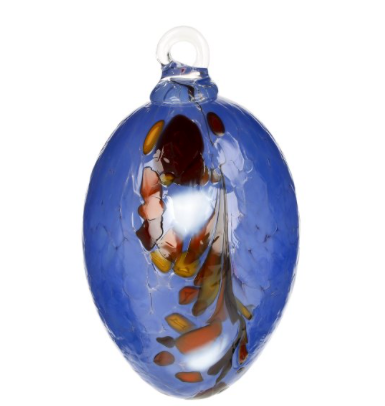 Handblown Glass Easter Eggs - Navy Blue