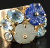 Estate Collection - Ring - 18K Lapis Lazuli, Chalcedony and Blue Topaz
