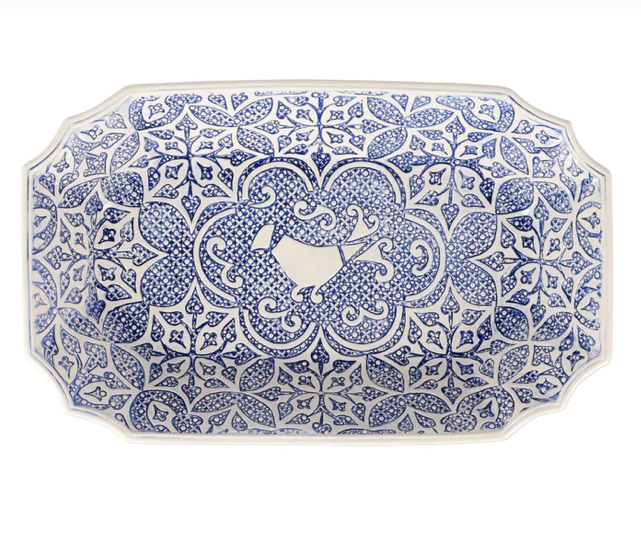 Vietri - Uccello Blu Oval Bowl