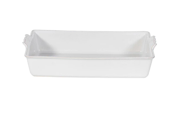 Juliska - Berry & Thread 13" Rectangular Ceramic Baker - Whitewash