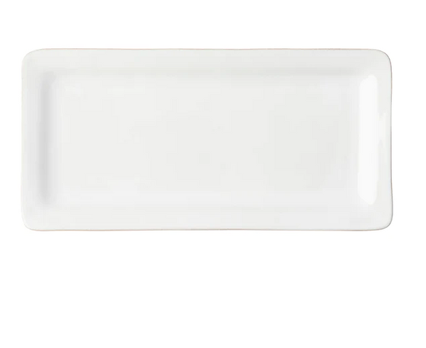 Juliska - Puro 15" Ceramic Rectangular Appetizer Platter - Whitewash