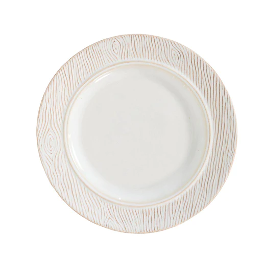 Blenheim Oak Ceramic Side/Cocktail Plate - Whitewash