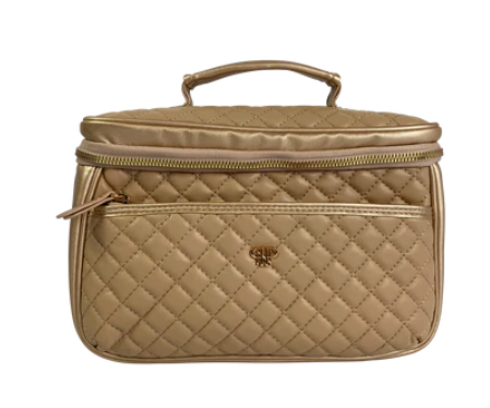 Travel Bag -  Classic Train Case - Gold Luster