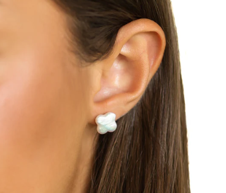 Earrings - Freshwater Clover Studs