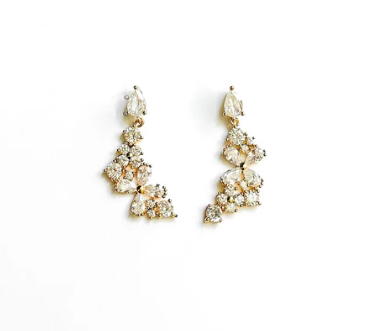 Earrings - Sparkling Diamond Clusters