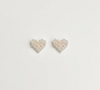 Earrings - Beaded Pearl Hearts