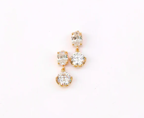 Earrings - Dainty Round DIamonds