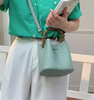 Purse - Bamboo Handle Crossbody Bag with Cosmetic Pouch