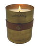 Candle - Signature Brass Patina Metal Tumbler w/Tan Faux Leather Wrap