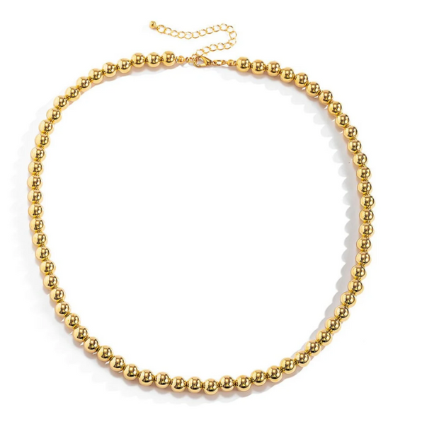 Necklace - Gold Ball & Chain Necklace