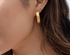 Dina Mackney - Hammered Gold Hoops