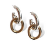 Dina Mackney - Earrings Mixed Metal Double Hoop Earring