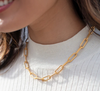 Dina Mackney - Necklace Matte Gold Paperclip Toggle Chain