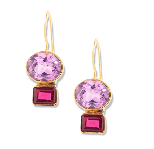 Dina Mackney + Earrings Pink Sapphire Middie Earrings