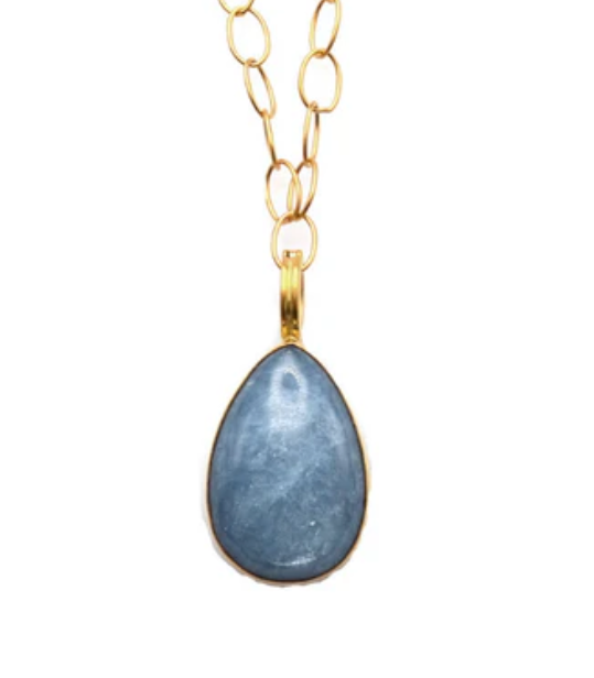 Dina Mackney - Enhancer Aquamarine Teardrop Gold