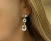 Dina Mackney - Earrings Topaz Triplet Linear Earrings