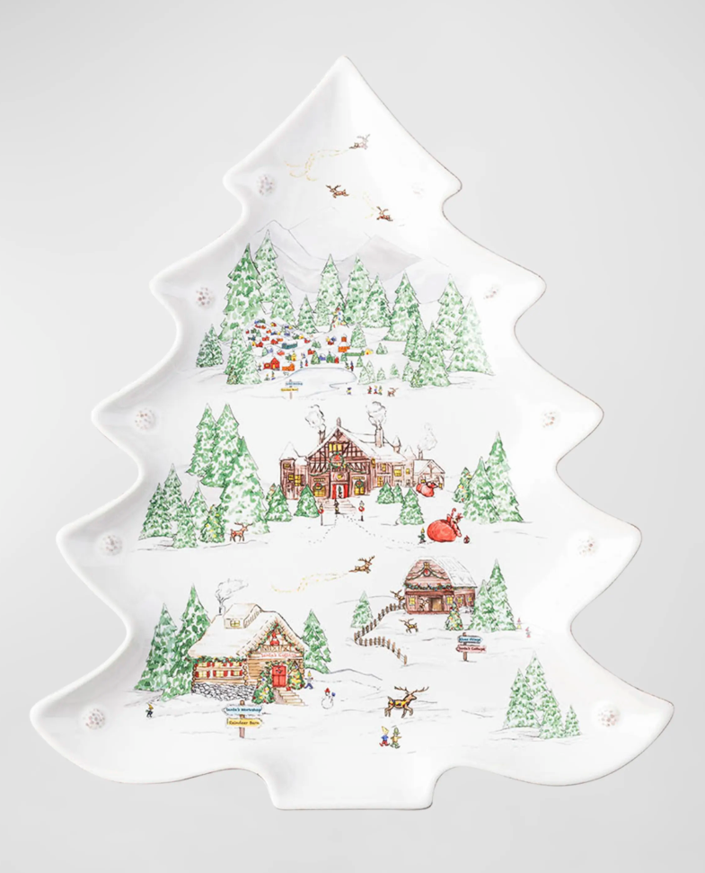 Juliska Berry Thread North Pole Tree Platter 15