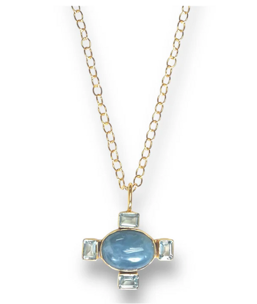 Necklace - Aquamarine and Blue Topaz Petite Necklace