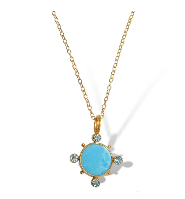 Dina Mackney - Aqua Terra Blue Topaz Necklace