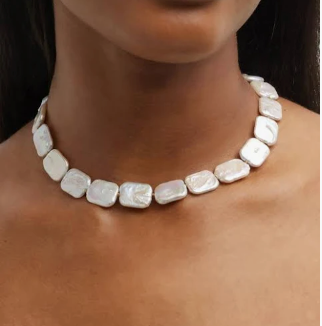 Necklace - Square Freshwater Pearl Necklace