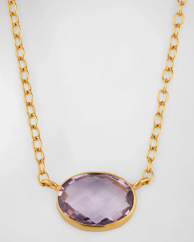 Dina Mackney - Mini Amethyst Gemstone Necklace