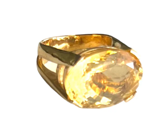 Dina Mackney - Faceted Maxi Cocktail Ring Golden Cirine