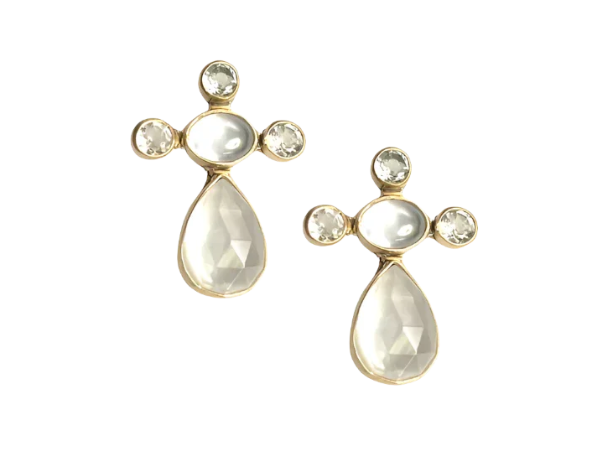 Dina Mackney - Pearl & Topaz Teardrop Earring