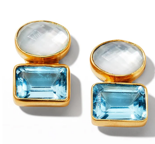 Dina Mackney - Doublet Topaz Double Ear Stud