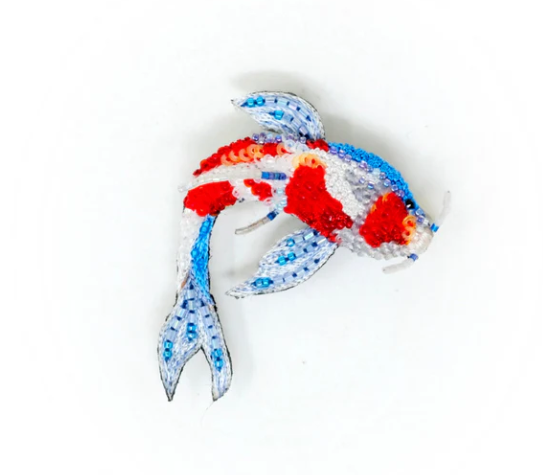 Trovelore - Kohaku Koi Fish Brooch Pin