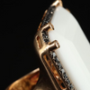 Estate Collection - Ring - White Agate and Diamond Ring