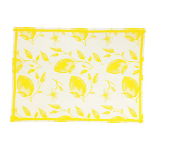 Hand Towel - Yellow Lemons