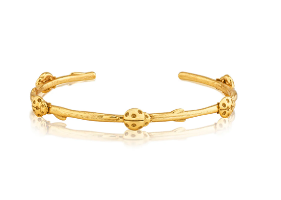 Bracelet - Meadow Ladybug Petite Gold Cuff