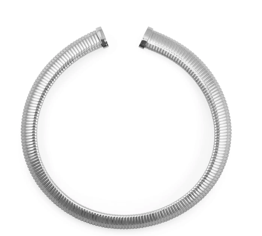 Necklace - Sterling Silver Disco Neck Collar