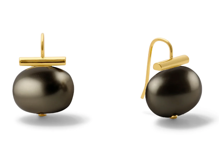 Earrings - Large Fairhope in Colors on Gold Ear Wires