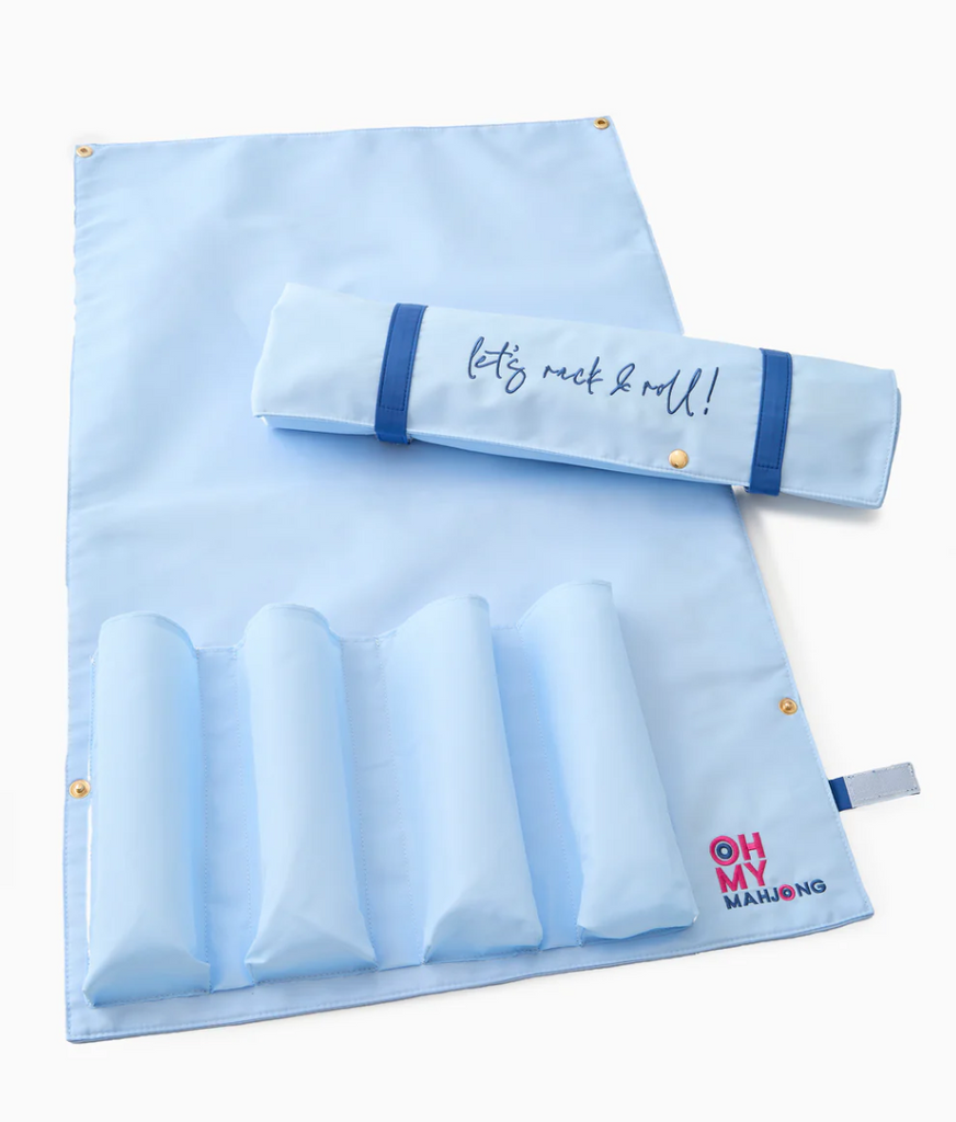 Oh My Mahjong - Light Blue Let's Rack & Roll Bag