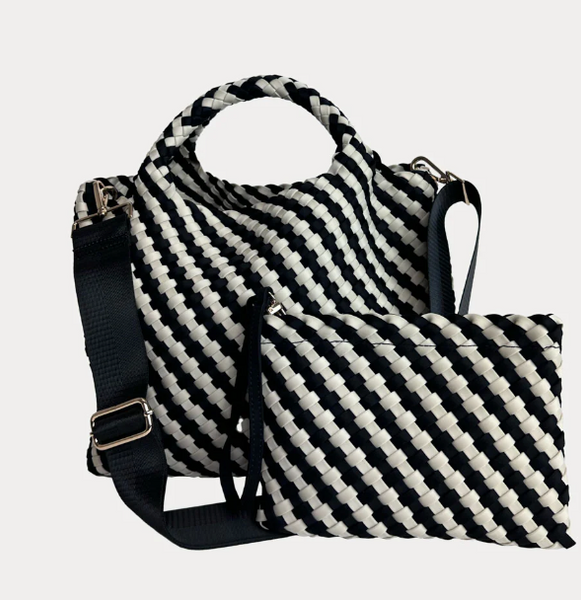 Purse - Lily Woven Tote with Pouch