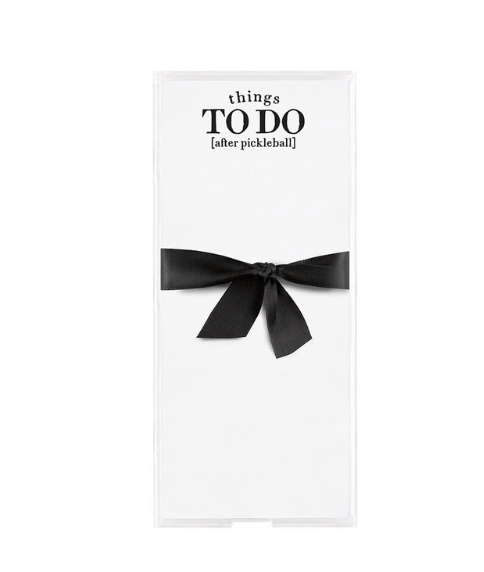 Notepad In Acrylic Tray - Things To Do (After Pickleball)