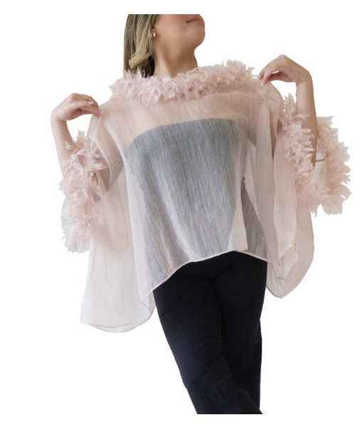 Poncho - Garbo in Pink or Cafe