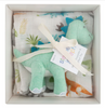 Muslin Blanket & Stuffed Animal Gift Set