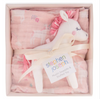 Muslin Blanket & Stuffed Animal Gift Set