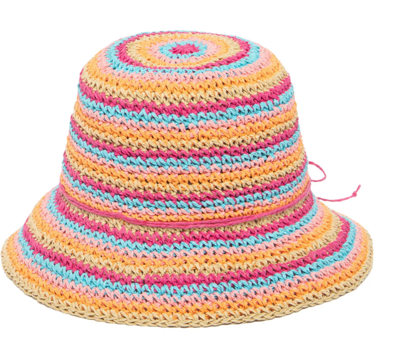 Hat -Kids Multi Striped Bucket Hat