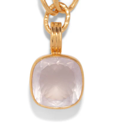 Dina Mackney - Faceted Maxi Enhancer in Rose Quartz