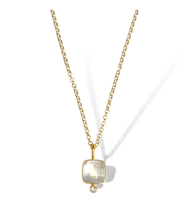 Dina Mackney - Necklace - Petite Mother of Pearl