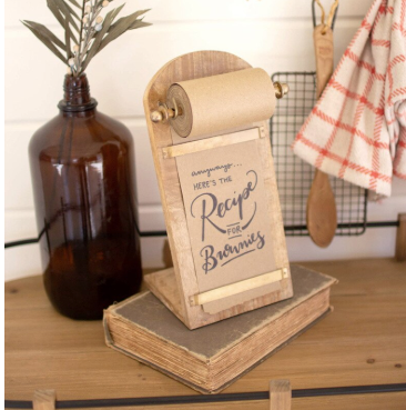 Wooden Table Top Note Roll