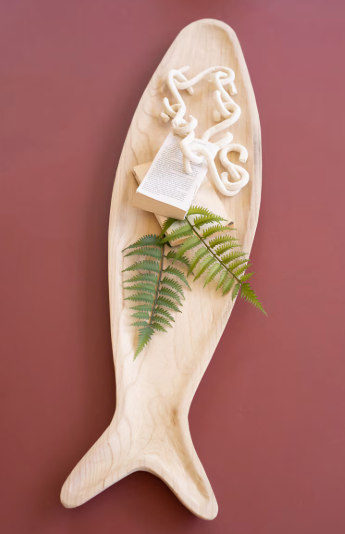 Platter - Carved Wooden Fish Platter