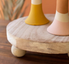 Round Wooden Risers w/Ball Feet