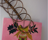 Metal Christmas Card Wreath with Two Birds